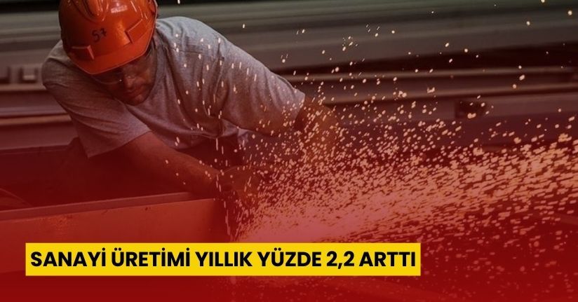 Sanayi üretimi yıllık yüzde 2,2 arttı