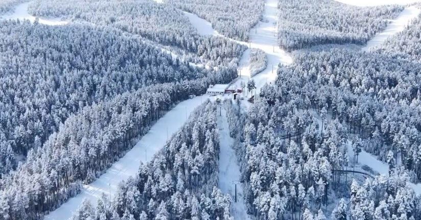 Beyaza bürünen Sarıkamış havadan görüntülendi