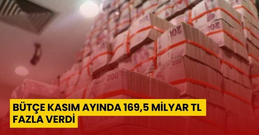 Bütçe Kasım ayında 169,5 milyar TL fazla verdi