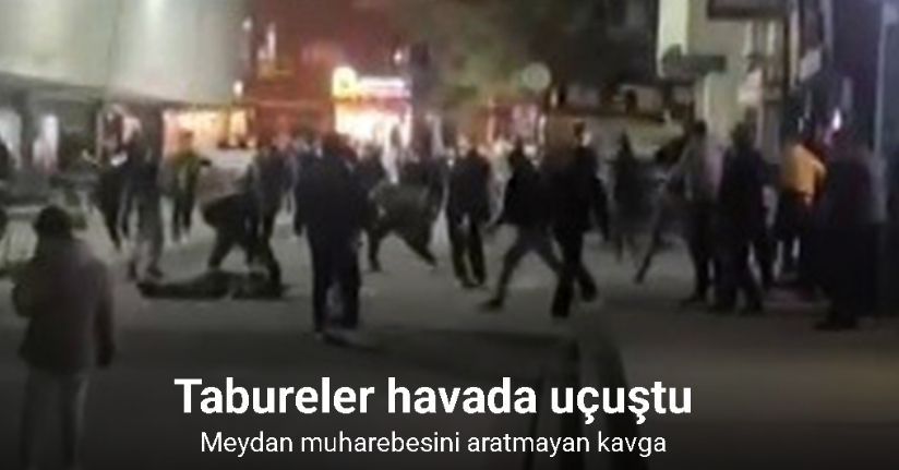 Erzincan’da meydan muharebesini aratmayan kavga: Tabureler havada uçuştu