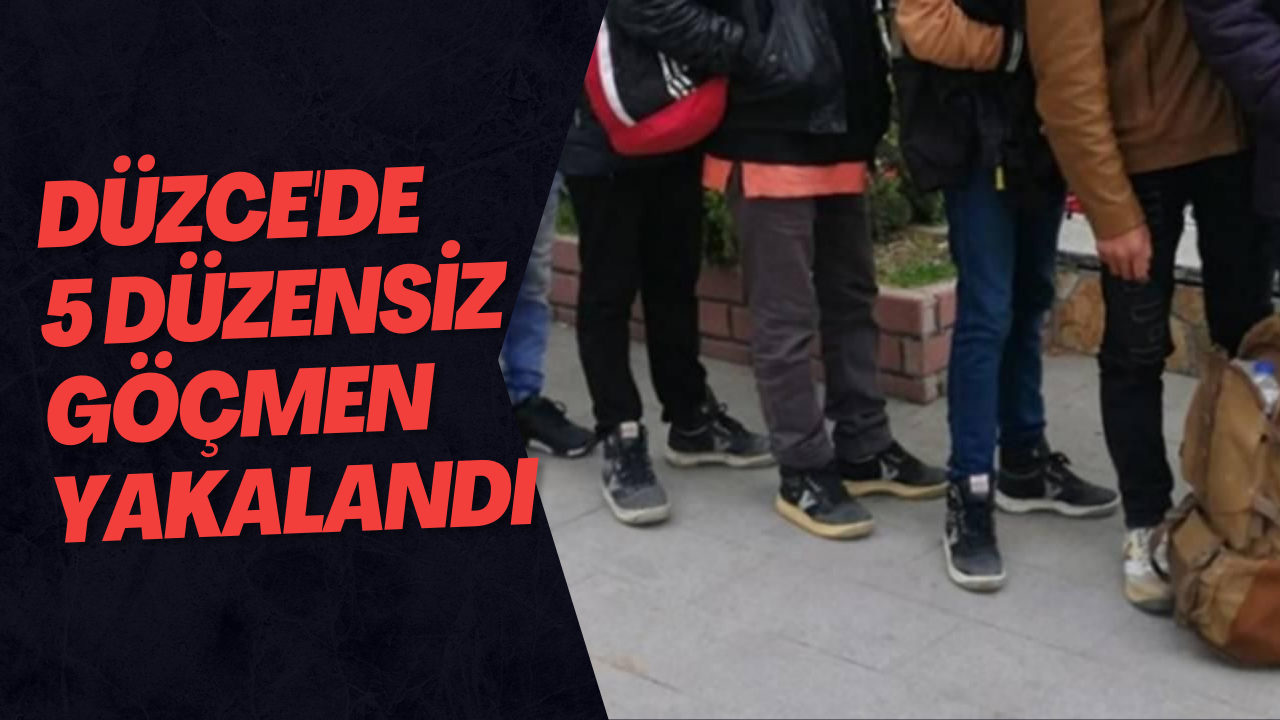 Düzce'de 5 Düzensiz Göçmen Yakalandı
