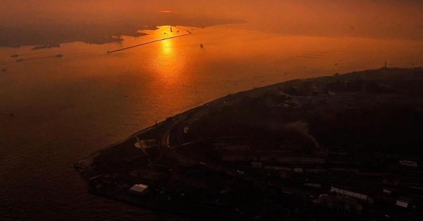 İstanbul’da Boğaz çevresine çöken pus ve etkili olan hava kirliliği dron ile görüntülendi