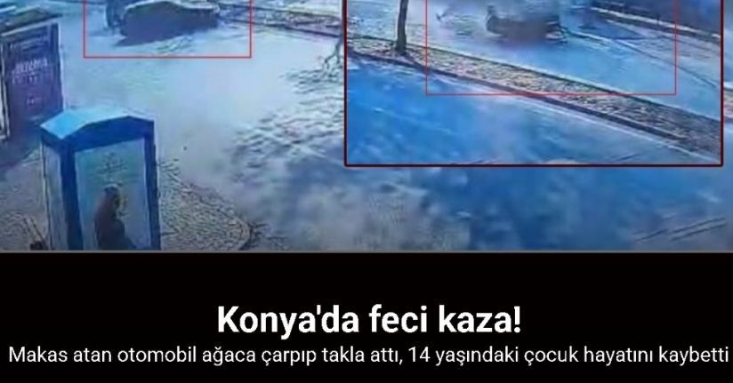 Makas atan otomobil ağaca çarpıp takla attı: 1 ölü