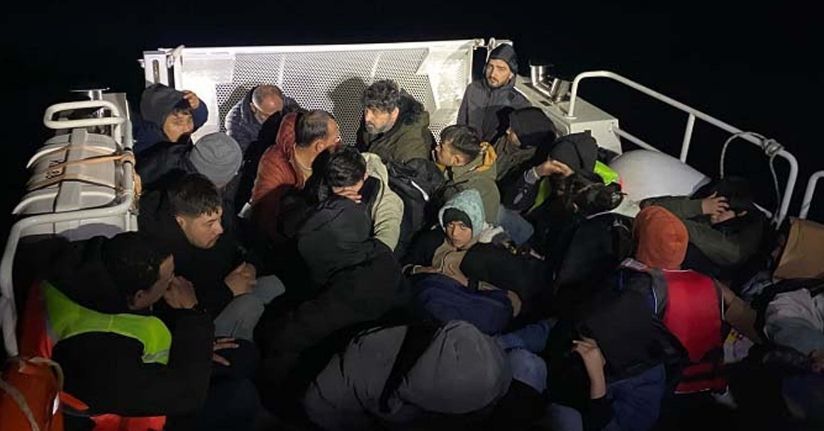 Bodrum açıklarında 39 kaçak göçmen ile 1 organizatör yakalandı