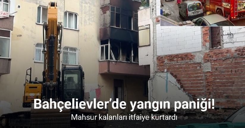 Bahçelievler’de 6 katlı binada yangın çıktı, içeride mahsur kalanları itfaiye kurtardı