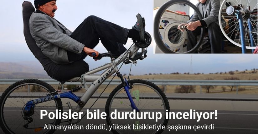 Elazığ’da ilginç bisiklet tasarımı: Polisler bile durdurup inceliyor