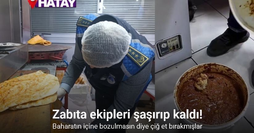 Baharatın içine bozulmasın diye bırakılan çiğ et, zabıta ekiplerini şaşırttı