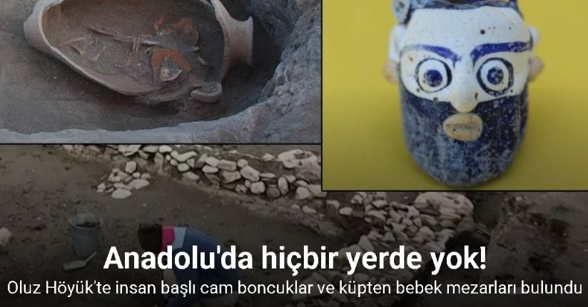Oluz Höyük’te Fenikelilerin izine rastlandı: İnsan başlı cam boncuklar ve küpten bebek mezarları bulundu