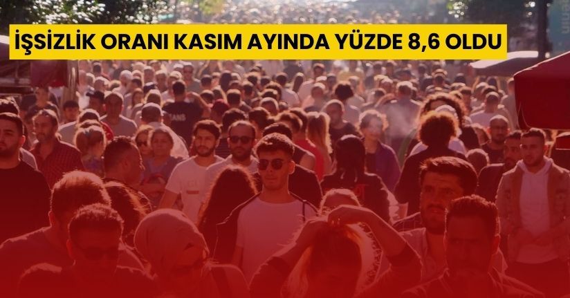 İşsizlik oranı Kasım ayında yüzde 8,6 oldu