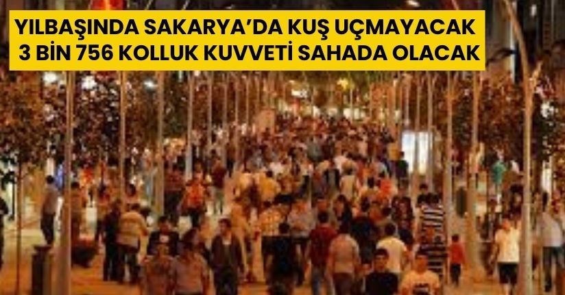 Yılbaşında Sakarya’da kuş uçmayacak: 3 bin 756 kolluk kuvveti sahada olacak