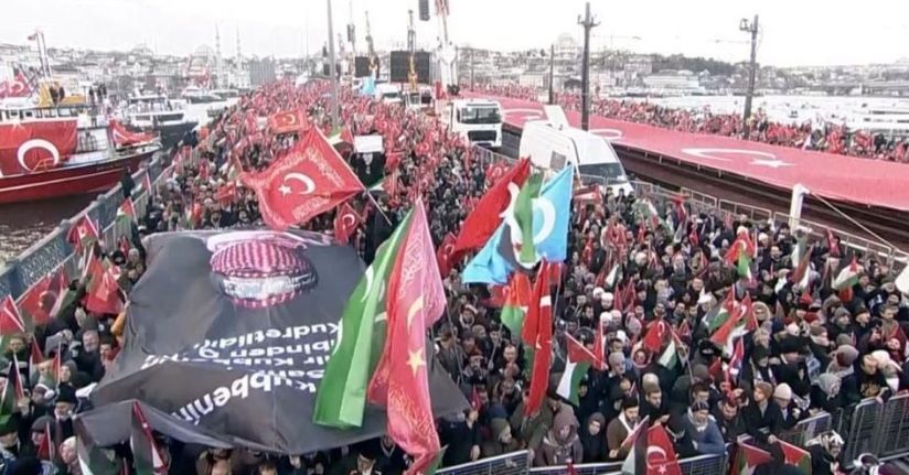 İstanbul’da büyük Gazze yürüyüşü