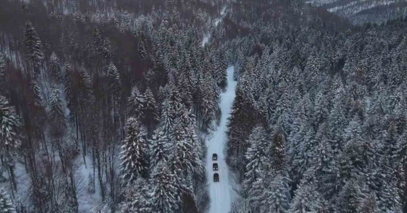 Beyaz örtünün keyfini UTV’lerle çıkardılar