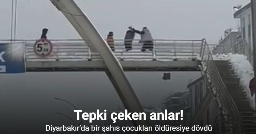 Diyarbakır’da bir şahıs çocukları öldüresiye dövdü: O anlar kamerada