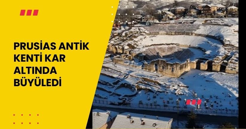 Prusias Antik Kenti Kar Altında Büyüledi