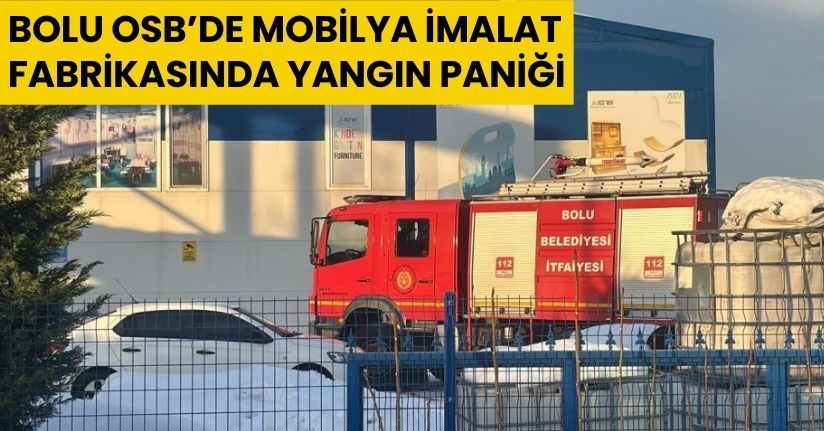Bolu OSB’de mobilya imalat fabrikasında yangın paniği