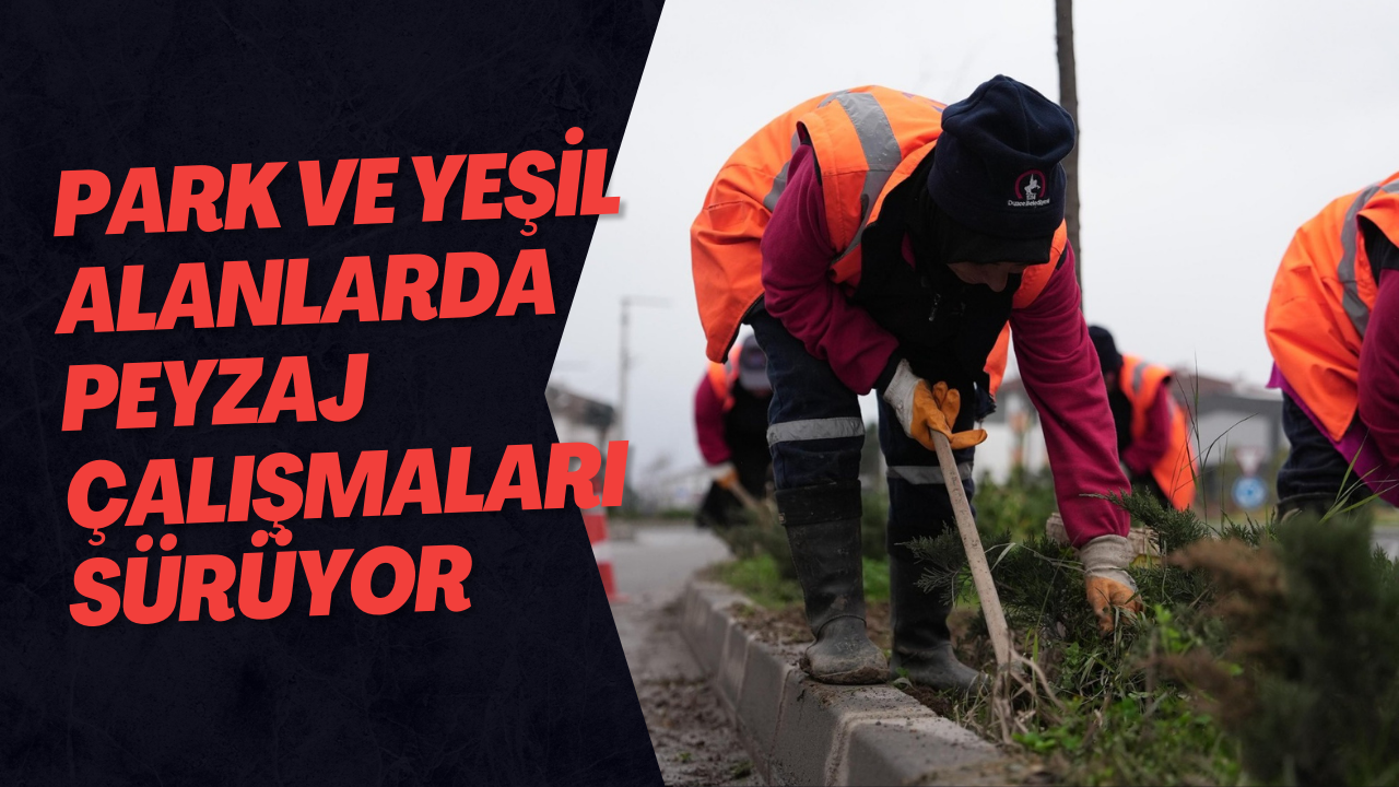 Park ve Yeşil Alanlarda Peyzaj Çalışmaları Sürüyor