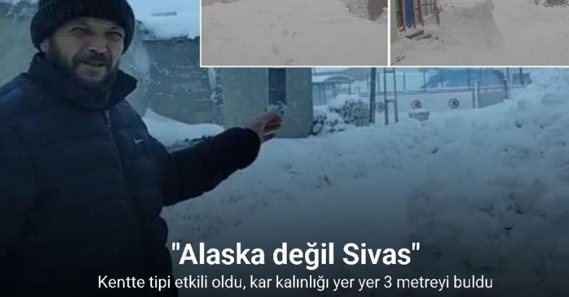 Meteoroloji’nin uyardığı kentte tipi etkili oldu, kar kalınlığı yer yer 3 metreyi buldu