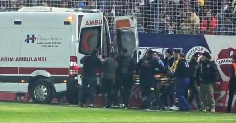 Türkiye Kupası maçı öncesi bir taraftar tribünden düştü