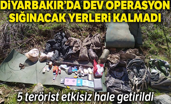 Diyarbakır'da dev operasyon 5 terörist etkisiz hale getirild