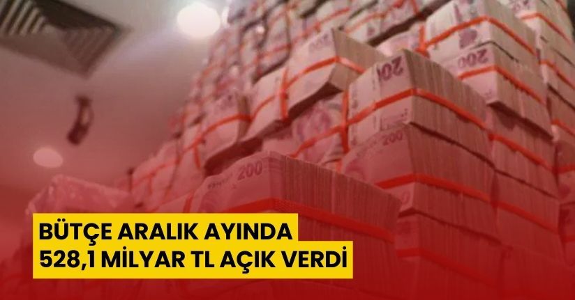 Bütçe Aralık ayında 528,1 milyar TL açık verdi