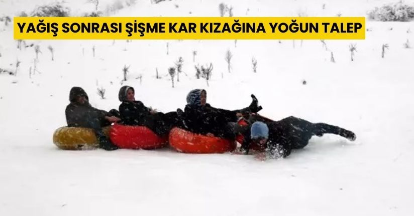 Yağış Sonrası Şişme Kar Kızağına Yoğun Talep