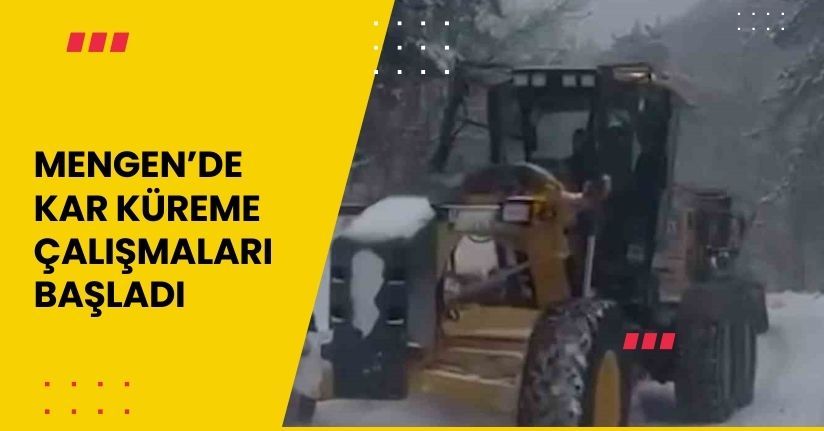 Mengen’de kar küreme çalışmaları başladı