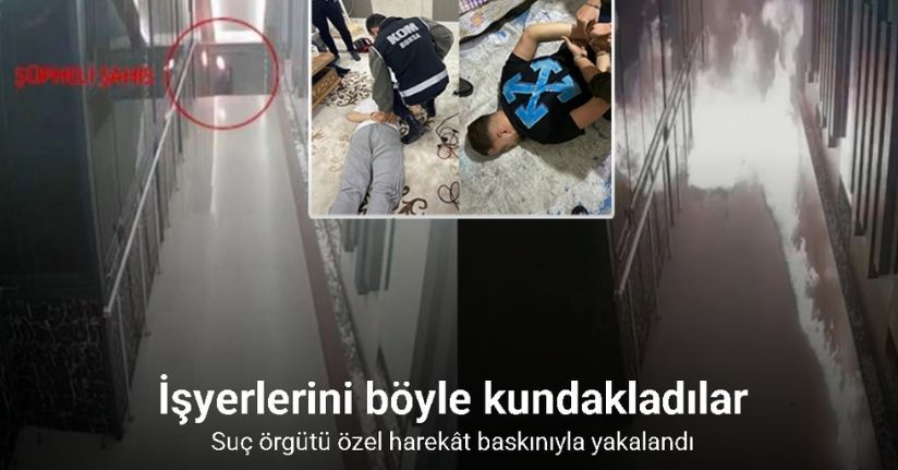 Molotoflu saldırı kamerada, suç örgütü özel harekât baskınıyla yakalandılar