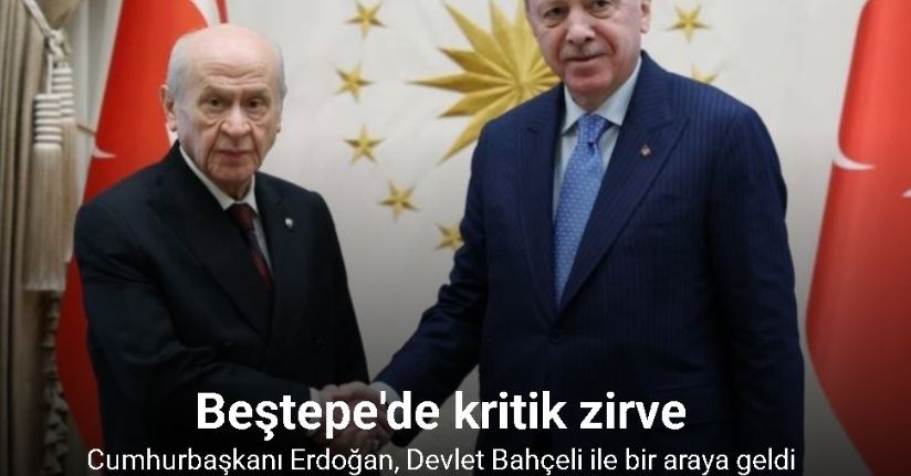 Cumhurbaşkanı Erdoğan, Devlet Bahçeli ile bir araya geldi