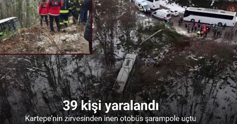 Kartepe'de otobüsün şarampole uçtuğu kazada yaralı sayısı 39'a yükseldi