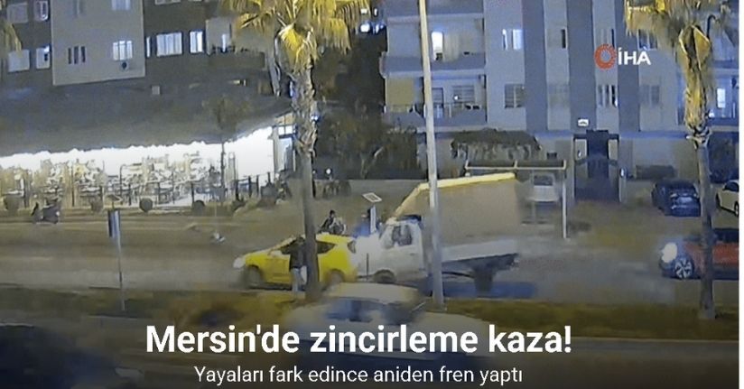 Yayaya yol vermek isterken zincirleme kazaya neden oldu