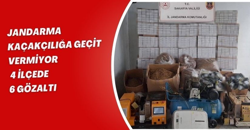 Jandarma kaçakçılığa geçit vermiyor: 4 ilçede 6 gözaltı