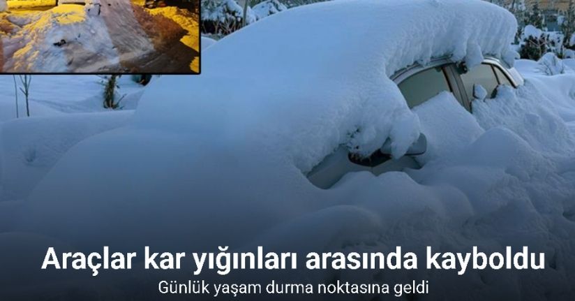 Tunceli’de kar esareti: Araçlar kar yığınları arasında kayboldu
