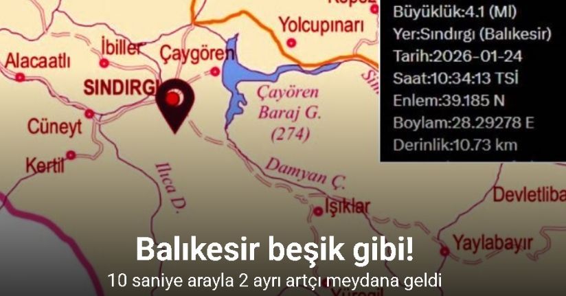 Balıkesir Sındırgı'da peş peşe depremler