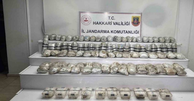Yüksekova 60 kilo uyuşturucu madde ele geçirildi