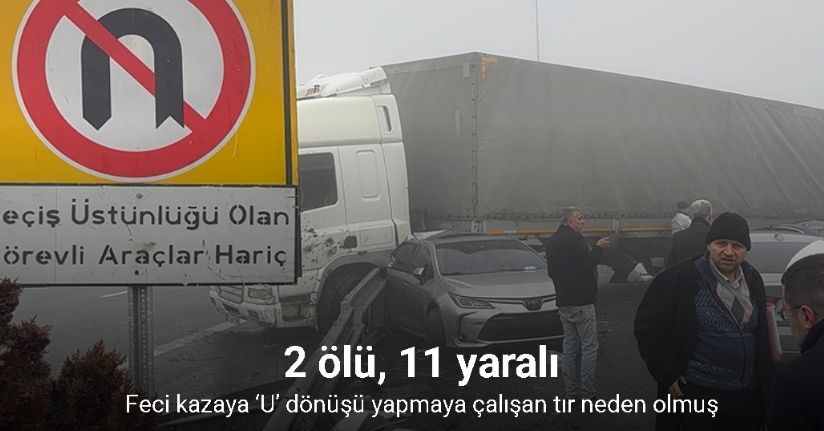 Gaziantep’teki feci kazaya ‘U’ dönüşü yapmaya çalışan tır neden olmuşGaziantep’teki feci kazaya ‘U’ dönüşü yapmaya çalışan tır neden olmuş