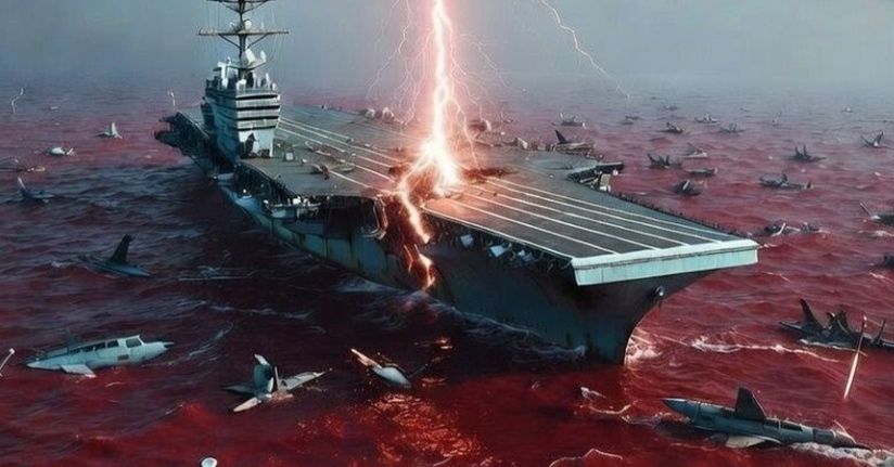 İran Devrim Muhafızları Ordusu'ndan ABD uçak gemisini hedef alan paylaşım