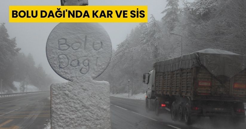 Bolu Dağı'nda kar ve sis