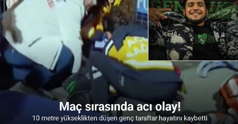 Kocaeli’de tribünden düşen genç taraftar hayatını kaybetti