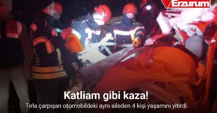 Erzurum’da trafik kazası: 4 ölü