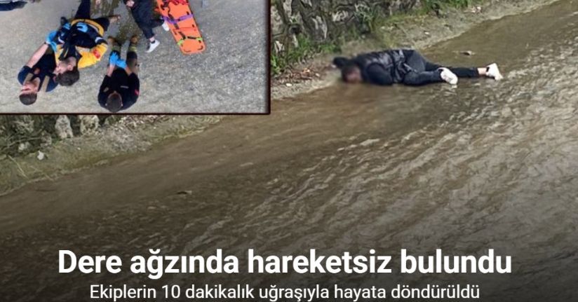 Bursa’da dereye düşen adam kalp masajıyla hayata döndürüldü