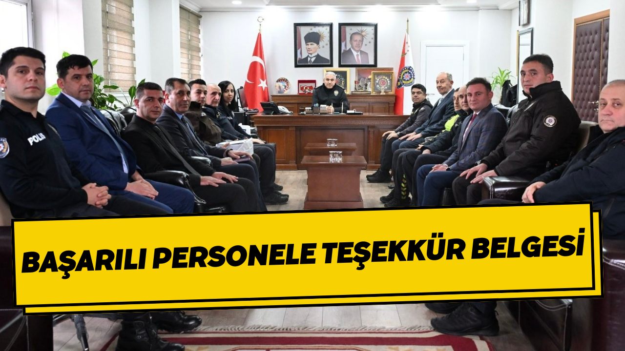 Başarılı Personele Teşekkür Belgesi