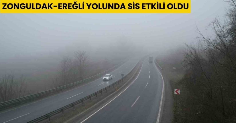 Zonguldak-Ereğli yolunda sis etkili oldu