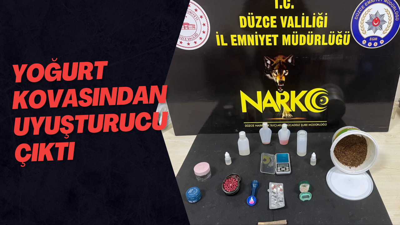 Yoğurt Kovasından Uyuşturucu Çıktı