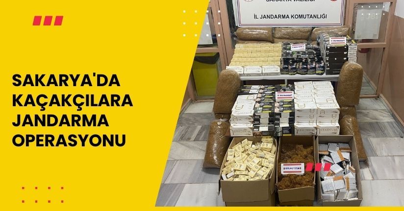 Sakarya'da kaçakçılara jandarma operasyonu