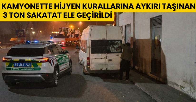 Kamyonette hijyen kurallarına aykırı taşınan 3 ton sakatat ele geçirildiKamyonette hijyen kurallarına aykırı taşınan 3 ton sakatat ele geçirildi