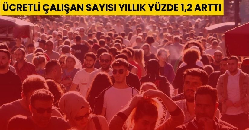 Ücretli çalışan sayısı yıllık yüzde 1,2 arttı