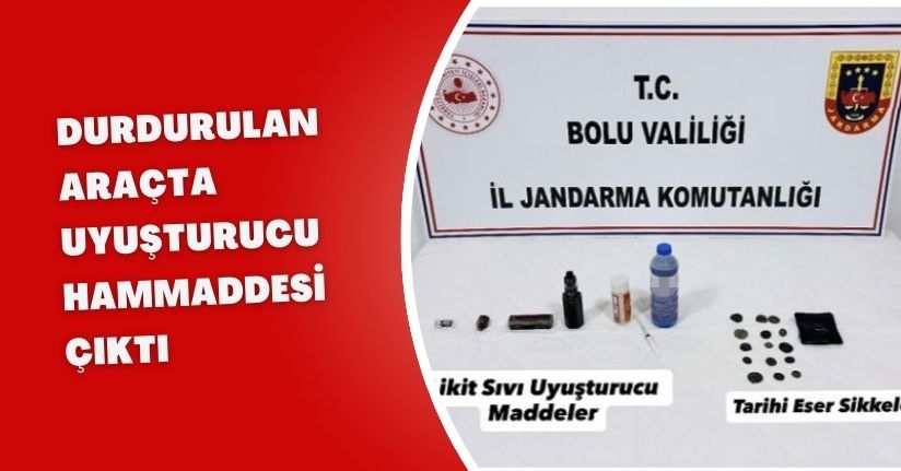 Durdurulan araçta uyuşturucu hammaddesi çıktı