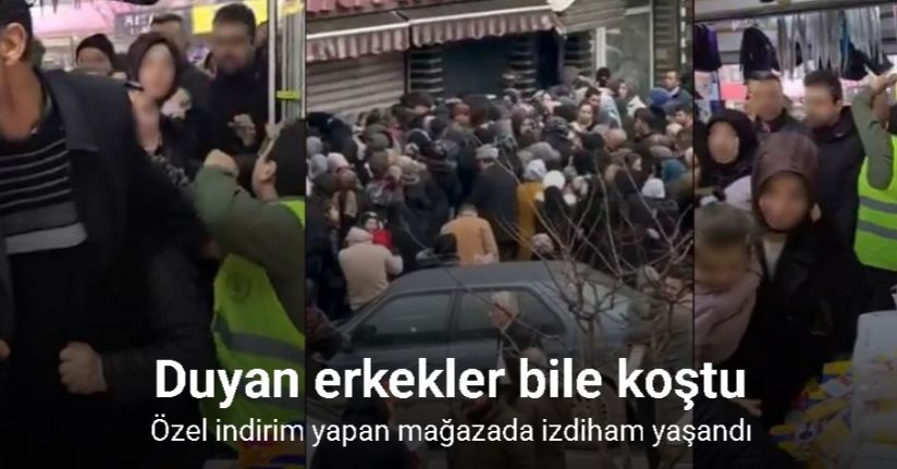 İndirimi duyan erkekler de koştu