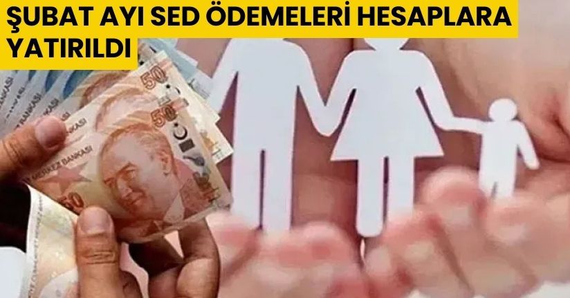 Şubat ayı SED ödemeleri hesaplara yatırıldı