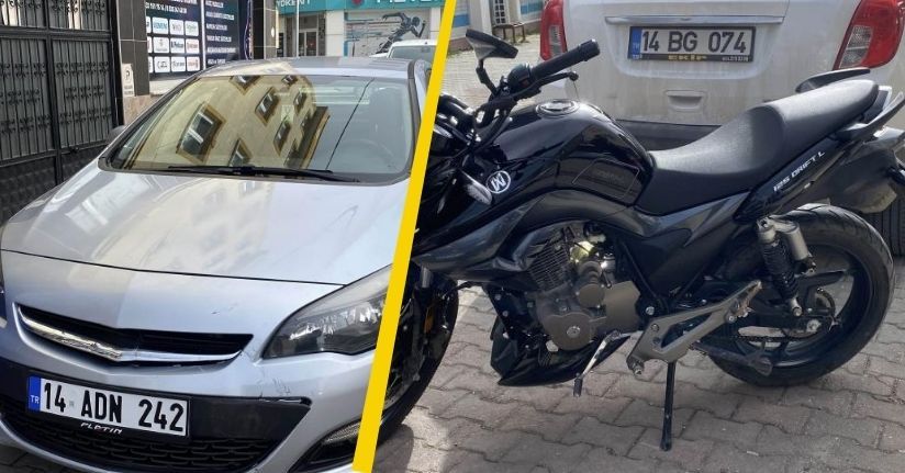 Bolu’da otomobil ile motosiklet kafa kafaya çarpıştı: 1 yaralı